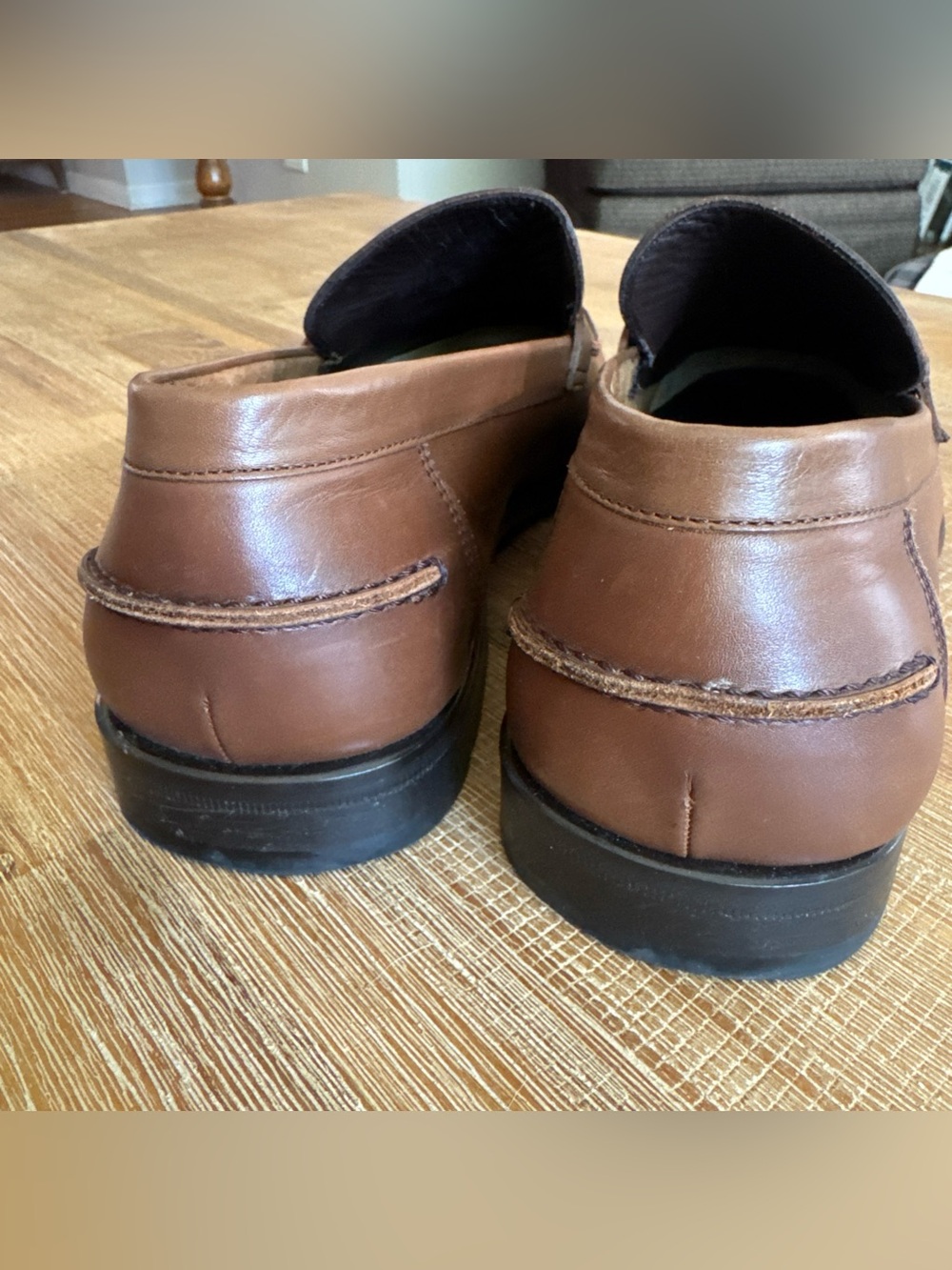 SALVATORE FERRAGAMO 'Tazio' Brown Leather Loafers Size 10.5 EE - Picture 7 of 9